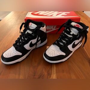 Black and White Nike Dunks high